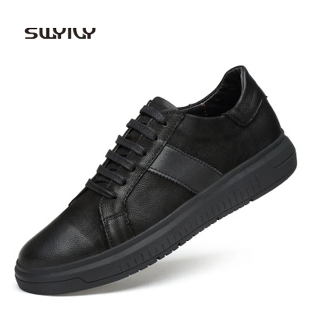 all black leather skate shoes
