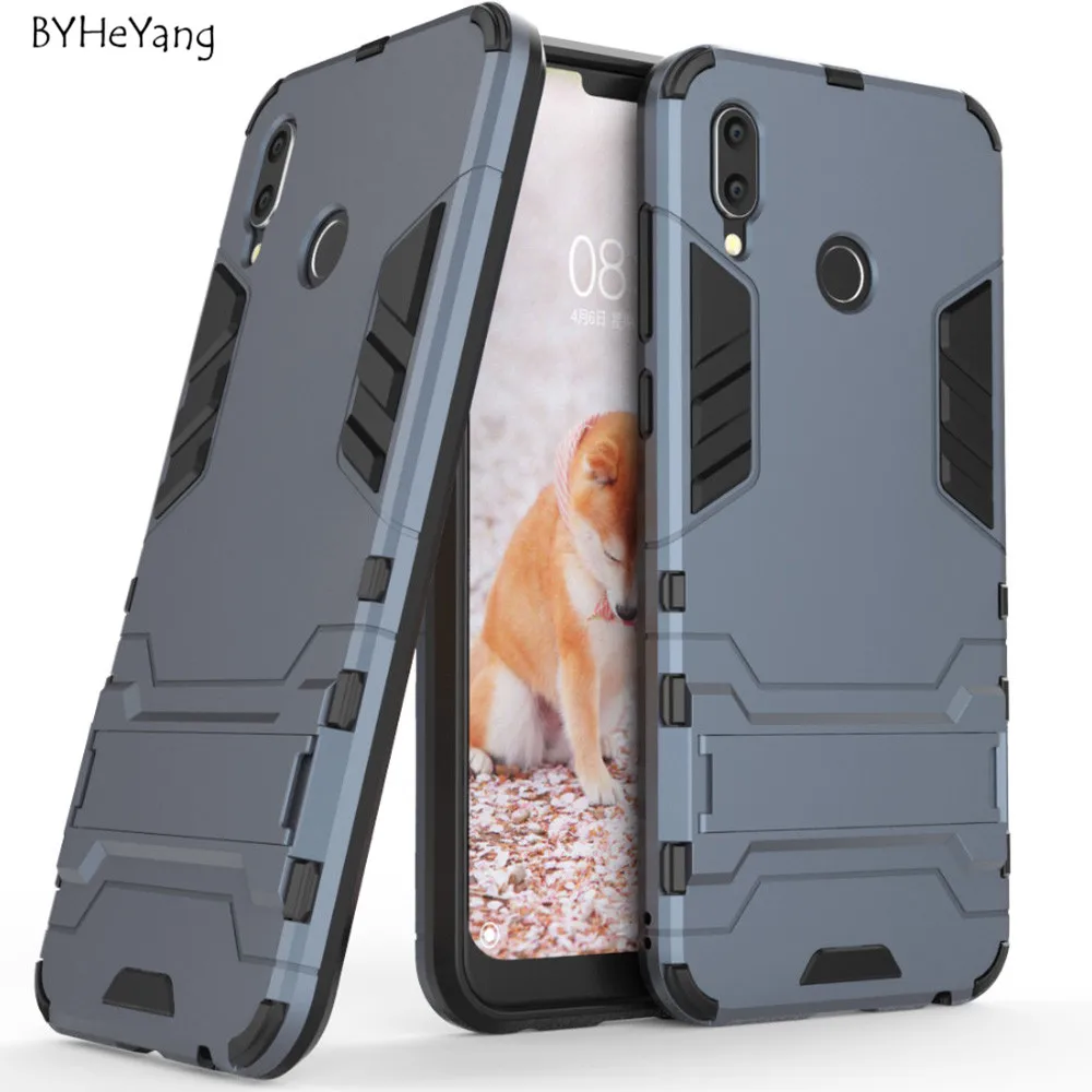 

For Huawei Honor Play Case Honor Play Capa 6.3inch Robot Armor Rubber Slim Hard Back Phone Cover For Huawei Honor Play Fundas