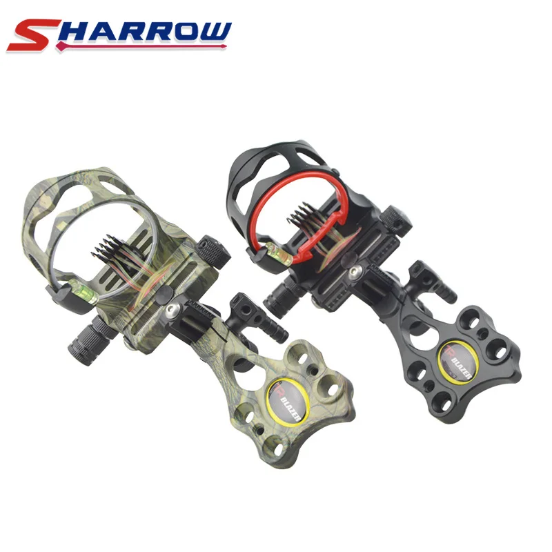 

Sharrow 5-Pin Compound Bow Sight Short Bar Micro Adjustable 2 Colors Hunting Shooting Archery Accessory