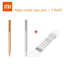 Xiaomi Mijia металлическая ручка 9,5 мм ручка для подписи PREMEC гладкая швейцарская черная заправка золото/серебро черные, голубые чернила
