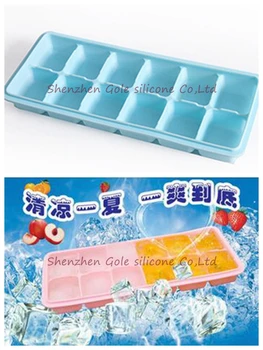 

200pcs/lot 12 Square Holes Silicone Ice Cube Tray for Home Kitchen/Bars DIY Ice Cream Freeze Ball Mould Maker Case