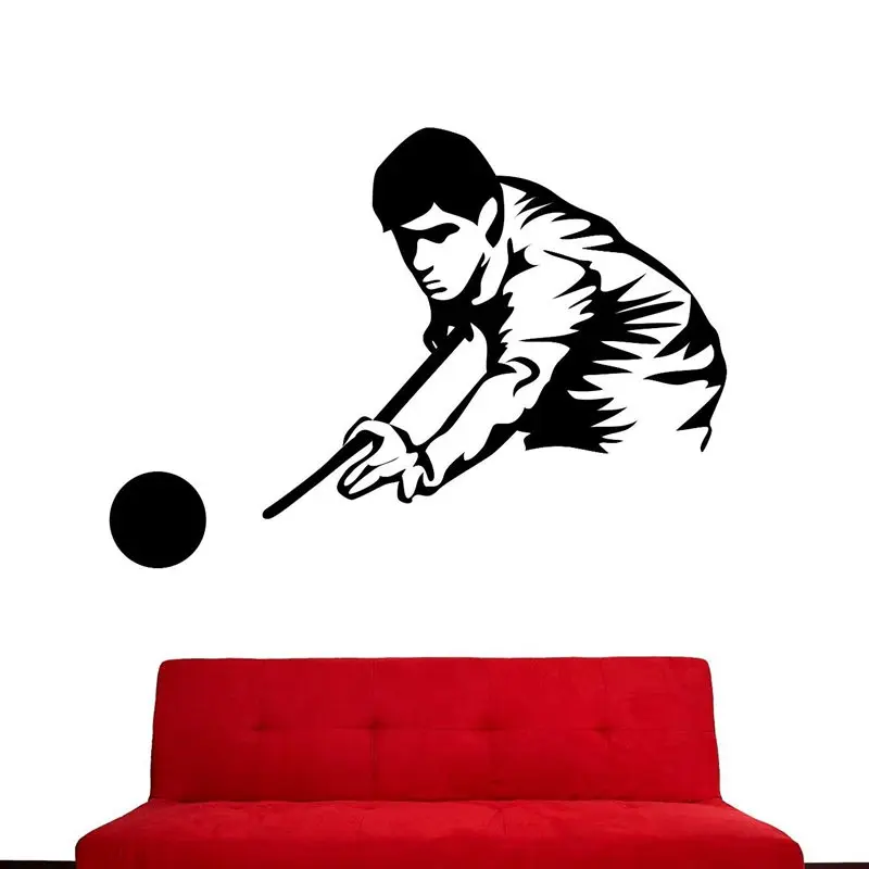 Billiards Sticker Snooker Decal Posters Vinyl Fit Wall Decals Parede