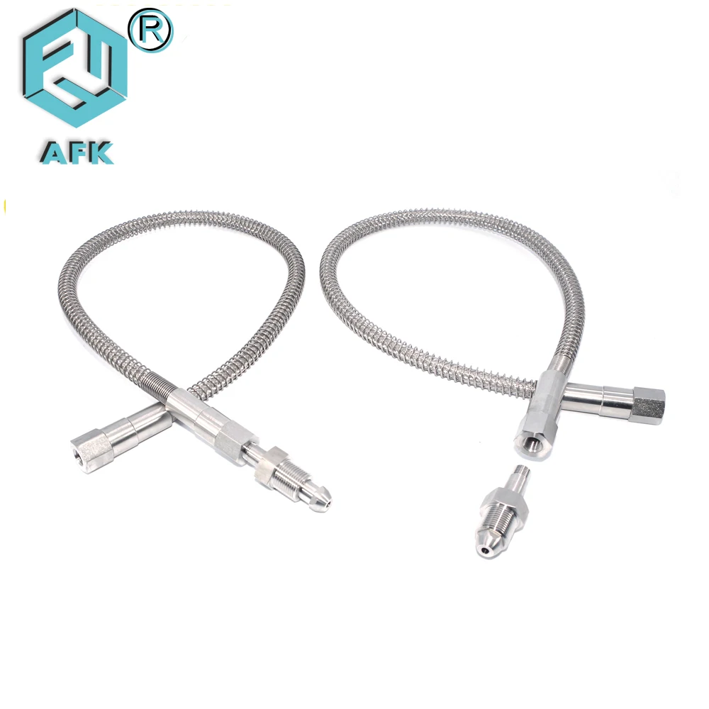 

1/4NPT Female Compressor air Gas Stainless Steel Flexible Hose high pressure 150cm 200cm
