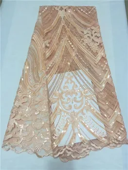 

African lace fabric 2018 high quality french net lace guipure lace fabric with sequin fabric for lace evening dresses