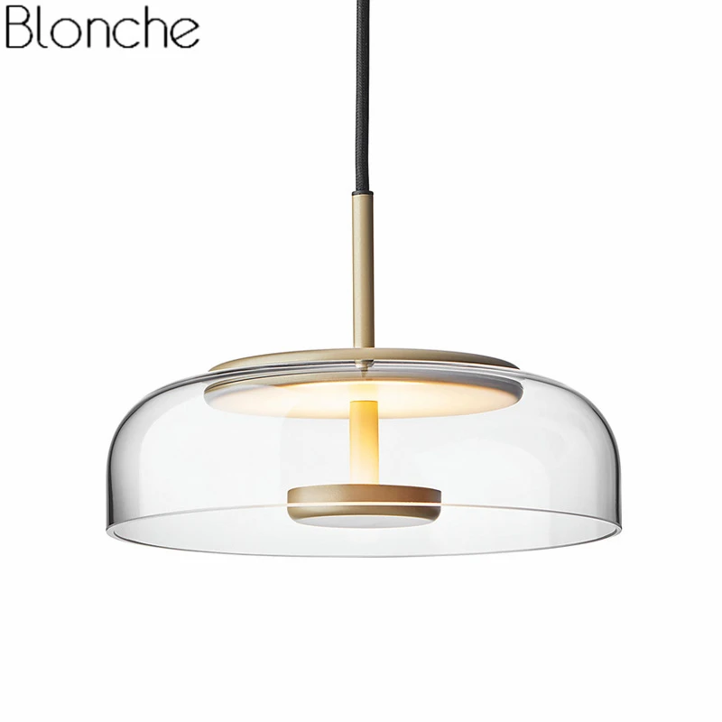 

Nordic Clear Glass Pendant Lights Led Gold Modern Hanging Lamp for Dining Room Bedroom Indoor Home Lighting Fixtures Loft Decor
