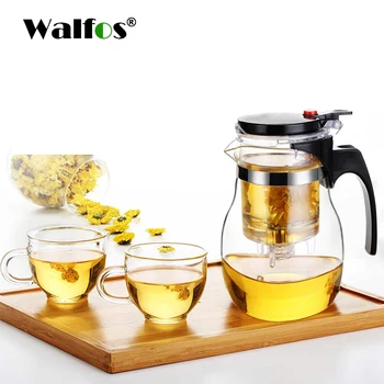 

High quality Heat Resistant Glass Teapot Chinese kung fu Tea Set Puer Kettle Coffee Glass Maker Convenient Office Tea Pot