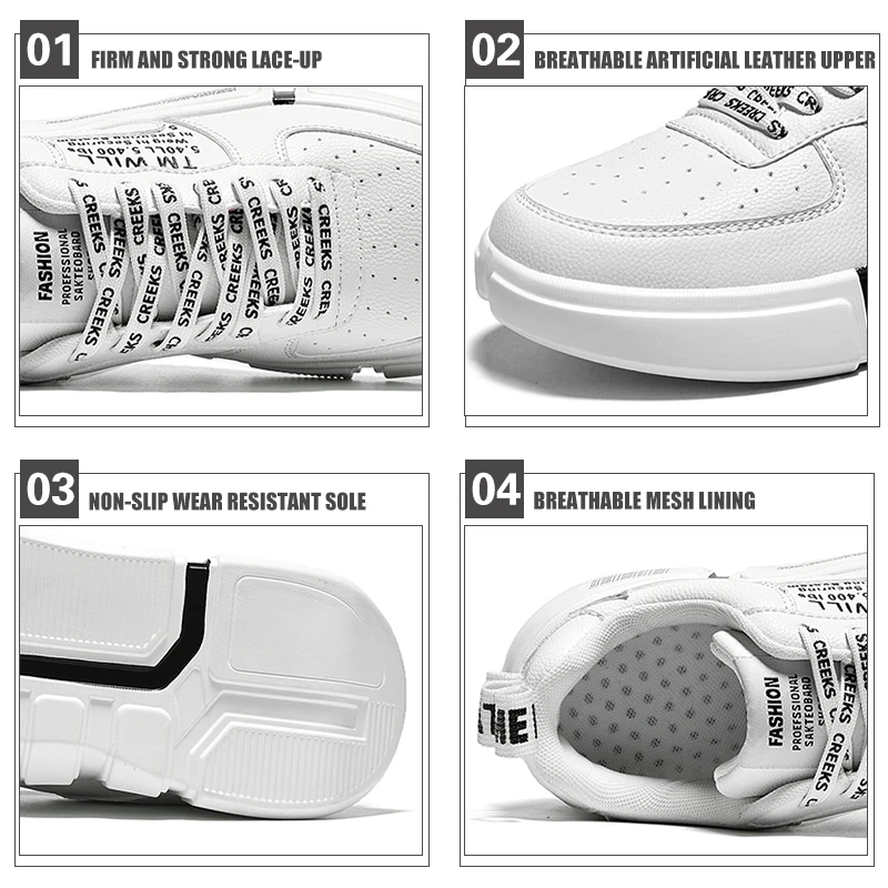 Breathable Soft Leather Man Shoes High Quality New Fashion Men's Casual Shoes Outdoor Non-slip Cushioning Male Designer Sneakers