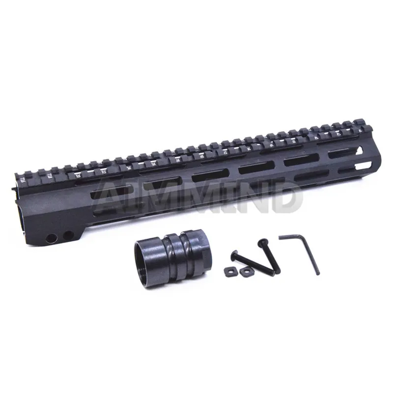 " 9" 1" 12" 13," 15" дюймов AR15 поплавковая M-LOK MLOK Keymod Handguard Пикатинни тонкий стиль со стальной бочковой гайкой