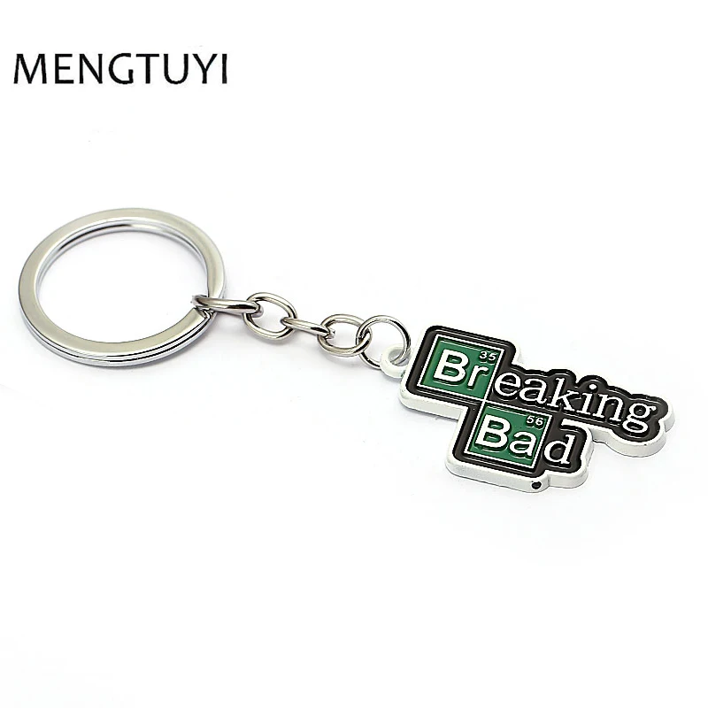 

J Store New style Breaking Bad Br Ba Keychain trendy letter pendant key chain llaveros for men women Accessories movie souvenir