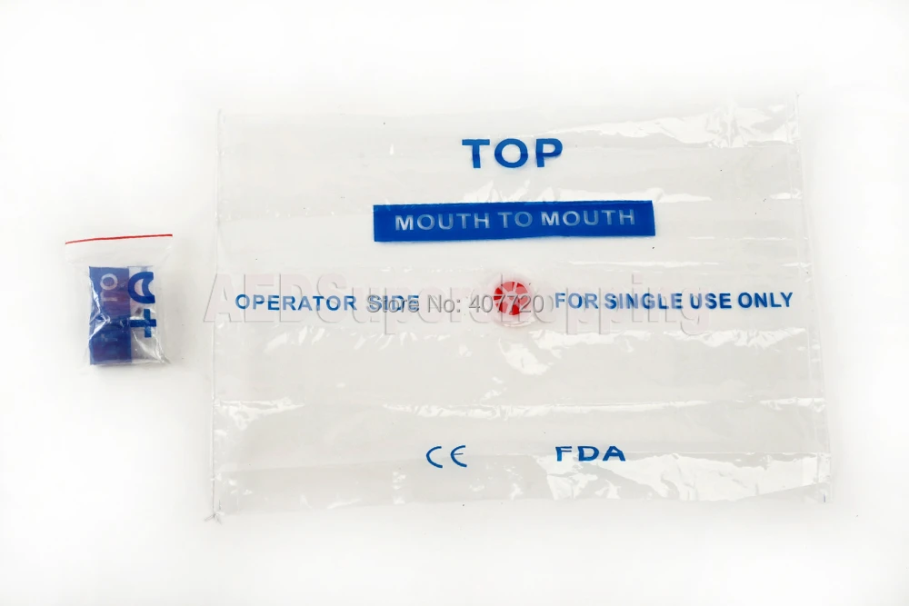 Упаковка из 250 мини маски для искусственного дыхания CPR LIFE KEY Resuscitation mask Refills Rescue Breather Face Shield с одноходовой клапан