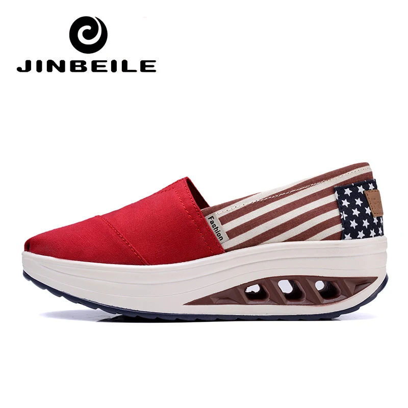 

2018 4.5 cm height increasing sport shoes women platform shoes Canvas Body shaping Slimming Shoes Fitness Lady Swing Shoes Sport