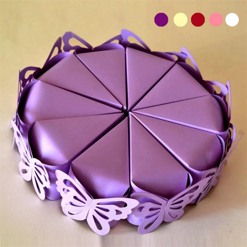 

10 pcs/lot wedding candy box wedding European cake box creative candy wedding back birthday cake box