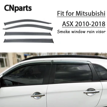 

CNparts 4pcs ABS For Mitsubishi ASX 2010 2011-2018 Car Smoke Window Visor Keep Fresh Air convection Accessories