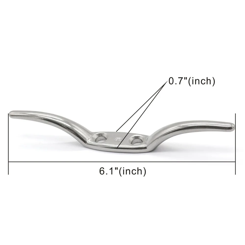 1/2/4/10pcs Rope Cleat Stainless Steel 6&quot Boat Dock Deck Marine Yacht Line Flag Anchor Choose | Обустройство дома