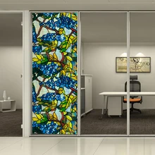 45 см х 500 см 3D статическая пленка на окно витражная плёнка на стекла, окна, декоративная для дома Наклейка на статическое стекло