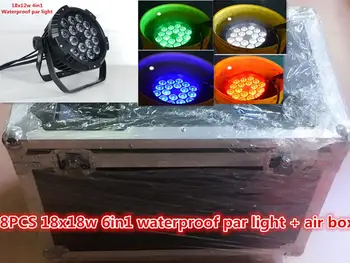 

Air box +8 sets 18x18W 6in1 LED waterproof par light IP65 led outdoor lighting DMX512 professional outdoor waterproof ligh