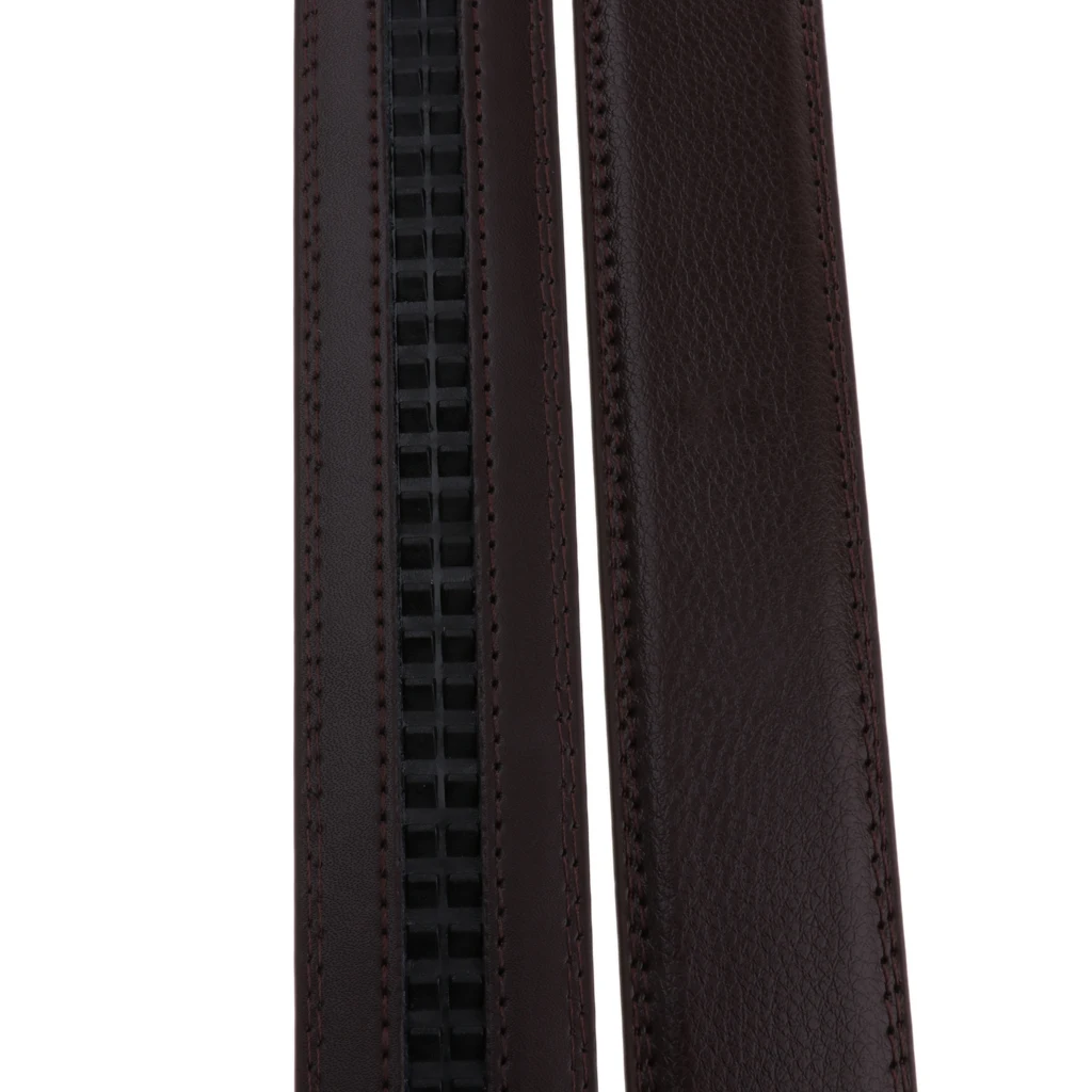 Men Leather Ratchet Belt Strap Only without Buckle Wide Strap 3.5cm Width