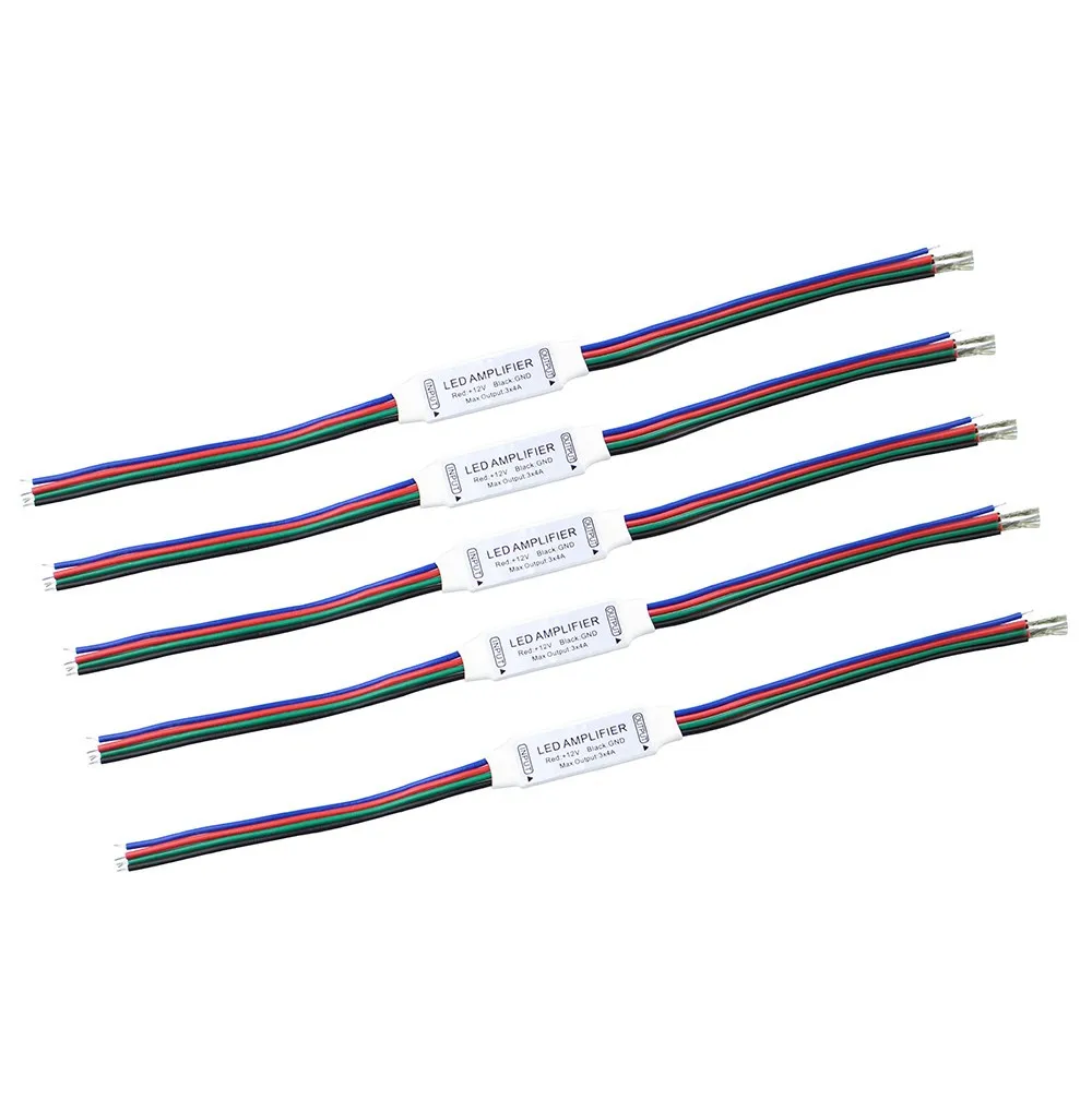 10 шт. Mini 4 Pin 12 В 12A Портативный LED RGB Усилитель контроллер для RGB 5050/3528 светодиодные полосы