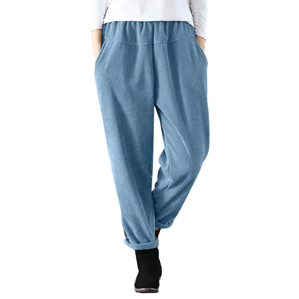 

Plus Size 5XL Summer Ladies Pants 2019 Women Streetwear High Waist Woman fashion 2019 Long Pants Pockets Trousers Women Clothes
