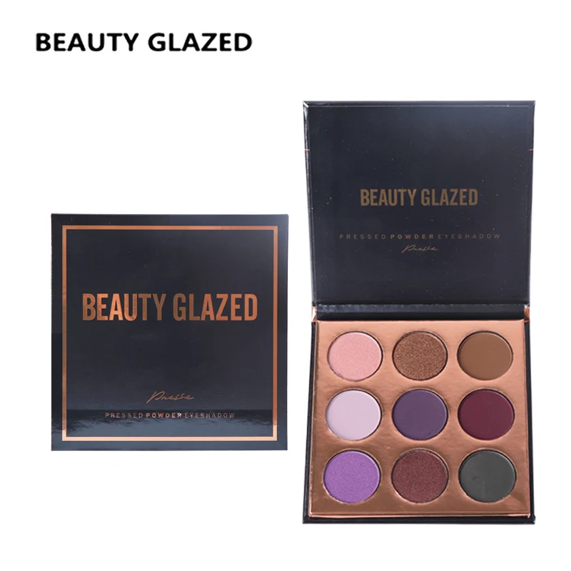 BEAUTY GLAZED Natural 9 Colors in 1 Eye Shadow Palette Easy To Wear Matte Shimmer Eyeshadows Long-lasting Makeup |