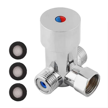 

2019 New G1/2 Hot Cold Water Mixing Valve Thermostatic Mixer Temperature Control for Automatic Faucet