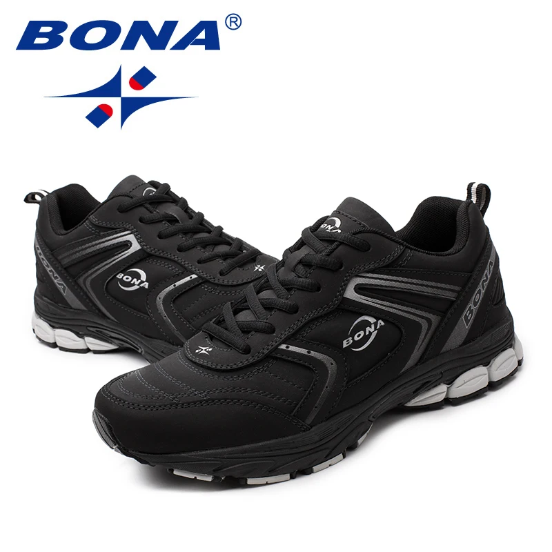 BONA/Новое поступление; типичный стиль; мужские кроссовки для бега на шнуровке; Мужская Спортивная обувь; уличные беговые кроссовки; обувь; светильник;