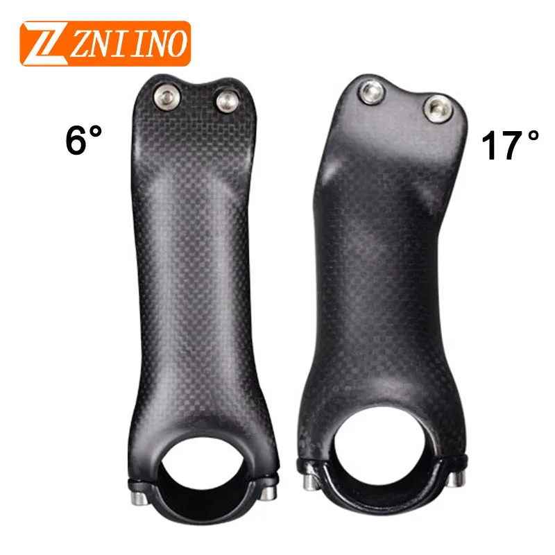 

ZNIINO no logo stem 31.8mm 6/17 Degree Road/MTB full Carbon fiber Stems Bike Parts 70/80/90/100/110/120/130 Bicycle Stem black