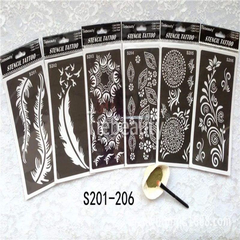 

1pc Temporary Airbrush Henna Stencil for Women Body Painting Waterproof Life of Tree Pattern Tattoo Stencil Leg Arm Art Tool H8