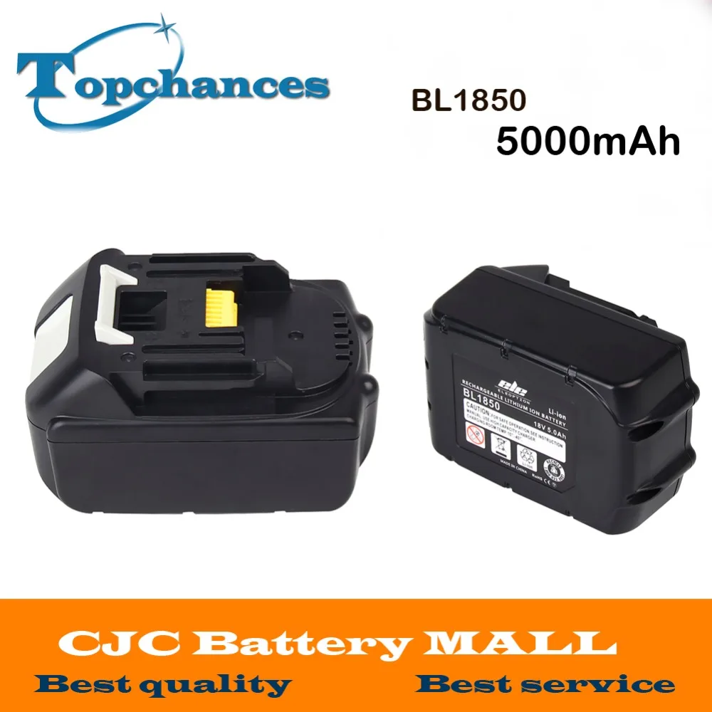 

2PCS High Quality High Capacity 5000mAh 18V Li-ion Replacement Battery for Makita BL1850 BL1830 BL1845 BL1840 LXT