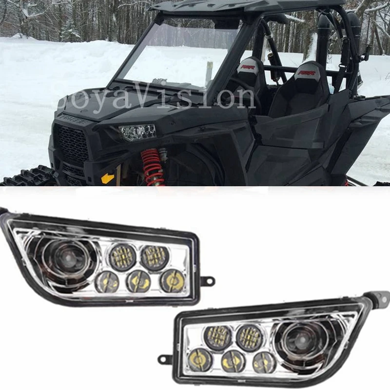Для Polaris RZR аксессуары ATV светодиодные фары комплект для 2014-2016 900 XP 4 Turbo 1000 налобный