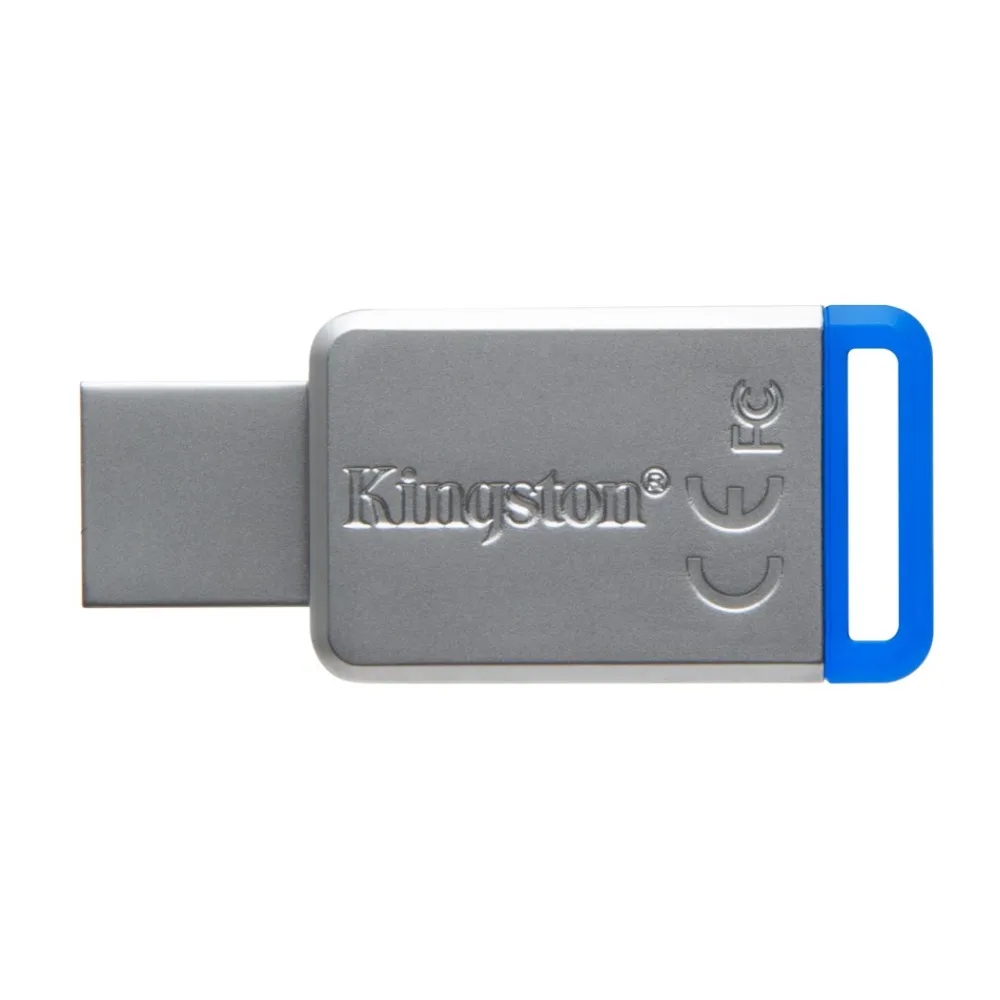 Kingston Technology DataTraveler 50 DT50 64 GB Memoria USB de 64 GB USB tipo-A USB 3,0 Llave pecado tapa Azul Plata