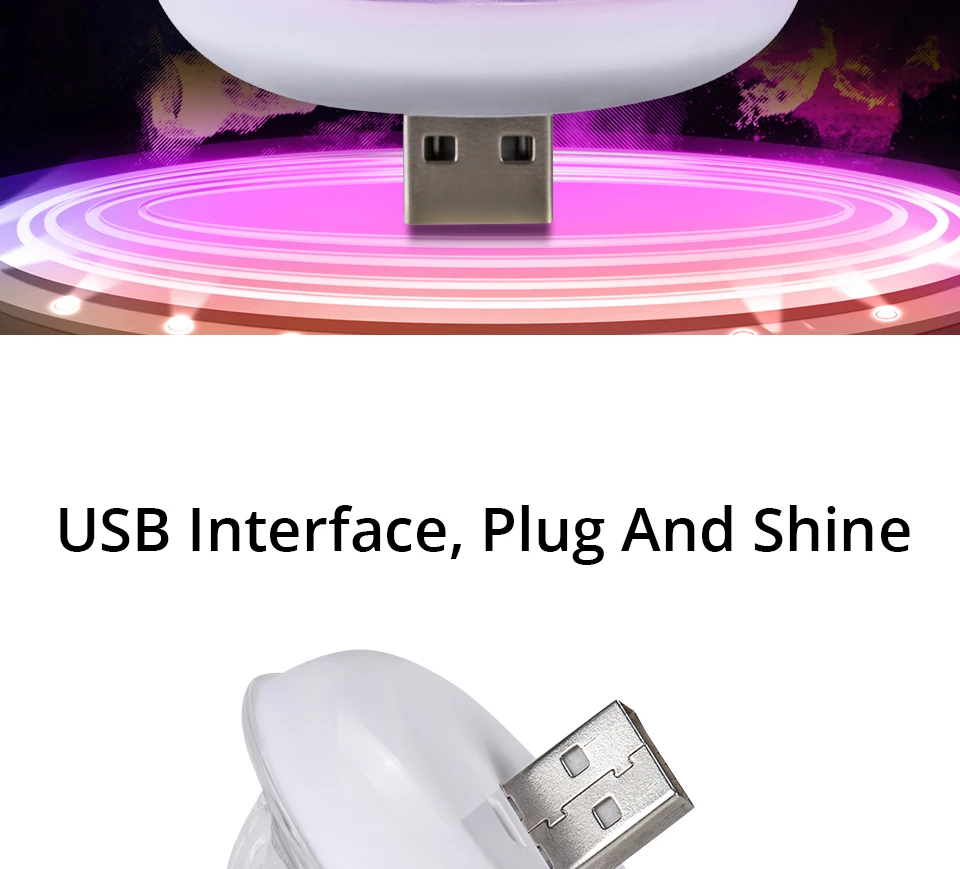 Mini USB led Party Lights Portable Crystal Magic Ball (2)