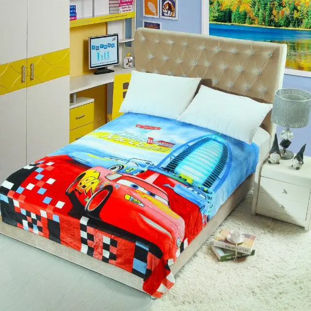 

Red Lightning McQueen Cars Blankets Throws Bedding 150*200CM Size Boy's Children's Kids Baby Bed Home Bedroom Decoration Flannel