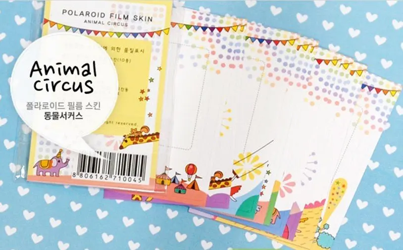 10 ピース セット新かわいいポラロイドサーカスフォトフレームステッカーdiy多機能セットノートデコラベル Label Label Stickers Stickersstickers Diy Aliexpress