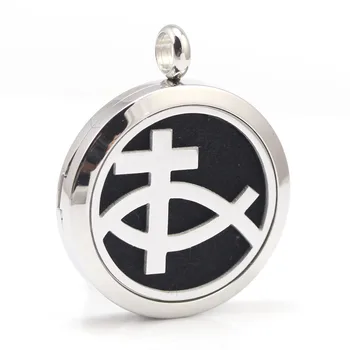 

New Design Stainless Steel religious Essential Oils Aromatherapy Locket Perfume Diffuser Necklace