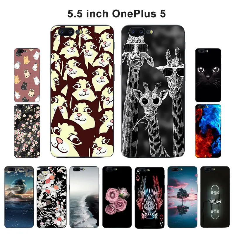 Case For One Plus 5 Five 1+5 Cover DIY Blaze Painted Soft TPU Silicone Phone for Plus5 Fundas Coque | Мобильные телефоны и