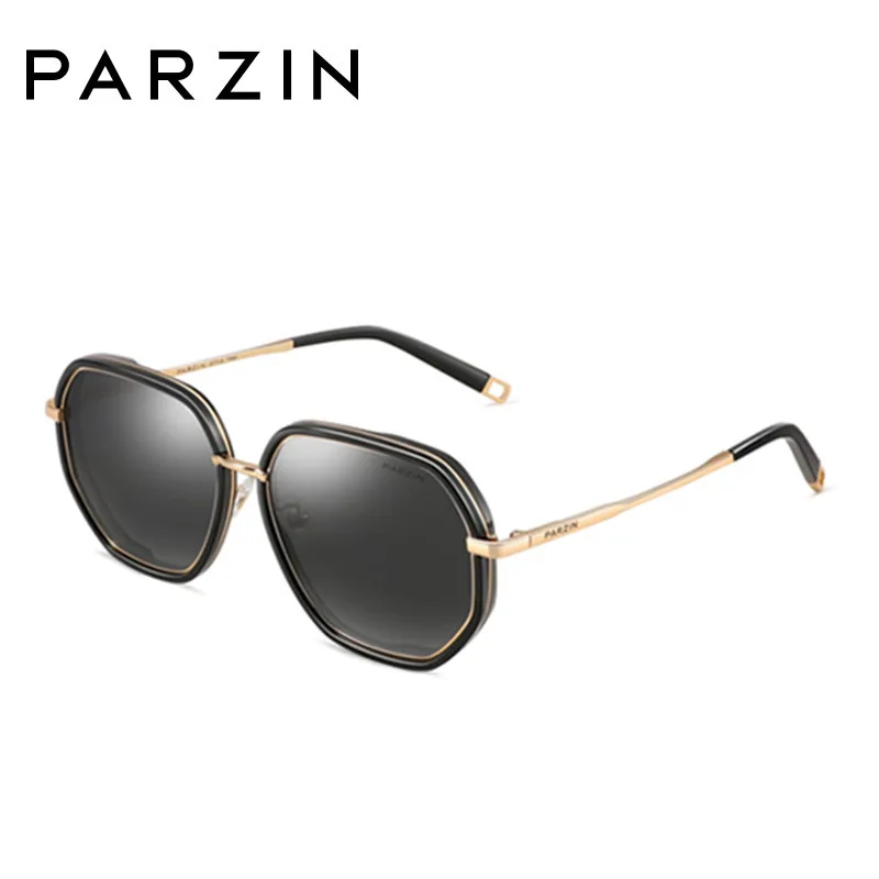 Sonnenbrille Bunte Rosa silver Metall Parzin Polarisierte Marke Spiegel Shades Frauen Rahmen Designe Beschichtung 9910 pink Weibliche Black XqxwE7Baw1