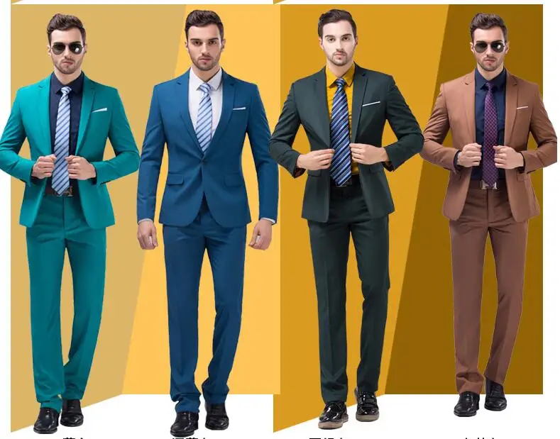 2 Pieces Hunter Green Wedding Suits Peak Lapel One Button Men Suits Wedding Party Suits (Jacket+Pants+Tie) Groomsmen Suit
