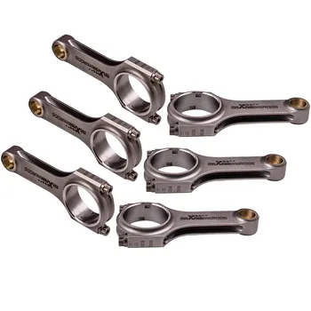 

142mm 6PCS Connecting Rods For Toyota 2JZ Supra Mark Lexus 2JZGE 2JZGTE Conrod ARP Bolts Forged 4340 Bielle Pleuel Con Rods