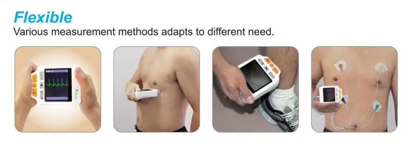 Heal Force 180D ручной цветной экран ЭКГ монитор портативный сердце грудь конечностей рука с свинцовой проволокой электрод Pad адаптер USB
