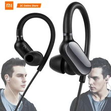 Оригинальная Xiaomi mi Спортивная гарнитура mi ni Bluetooth 4,1 Беспроводная с микрофоном mi c водонепроницаемые наушники для смартфона ушные крючки