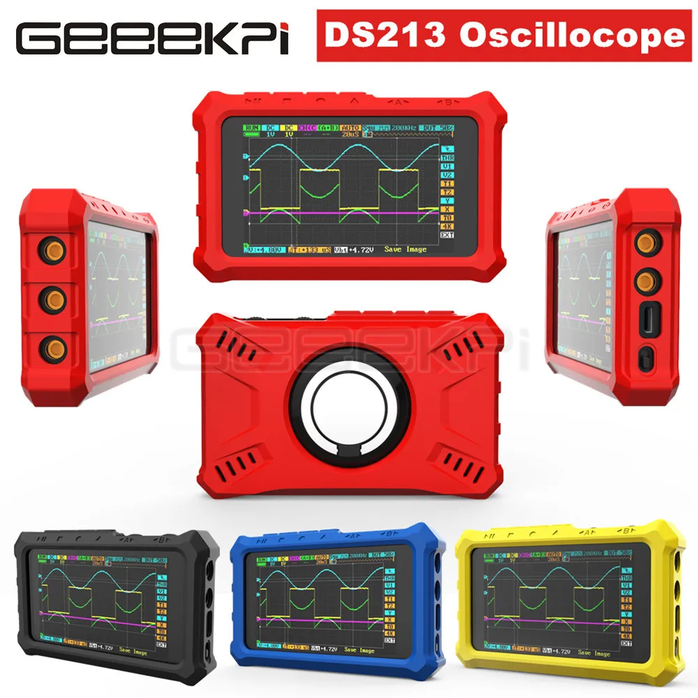 Цифровой осциллограф GeeekPi Mini DSO DS213 DSO213 4 канальный нано 100MSa/s с дополнительным