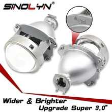 SINOLYN Super 3.0” H1 HID Bi xenon Lenses Projector Headlight H1 H4 H7 Headlamps Lens Full Metal Car Styling Automobiles Part