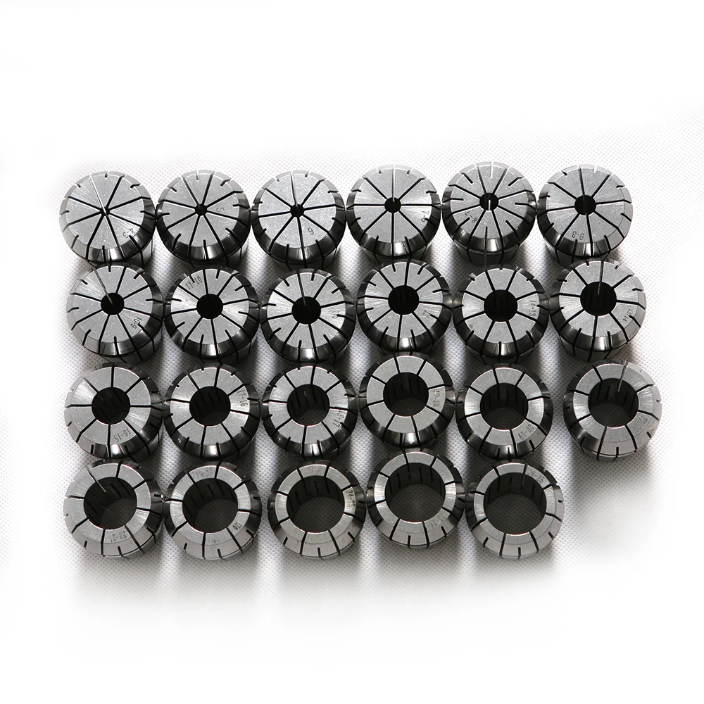 

New 23Pcs/Set ER40 Precision Spring Collet Chuck Tool Holder HRC 56~60 Diameter 40mm From 4-26mm Collet for CNC Milling Tools