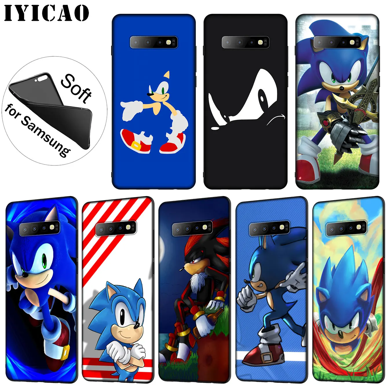 IYICAO Sonic the Hedgehog Soft Silicone Phone Case for Samsung Galaxy S20 Ultra S10 Lite S9 S8 Plus S6 S7 Edge S10e Cover |
