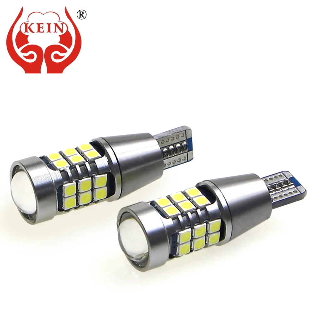 

KEIN 2PCS t15 W16W LED Bulb High Qualit 3030 27SMD 921 Reverse Light Back up reverse Tail Parking Light Signal Lamp Vehicle 12V