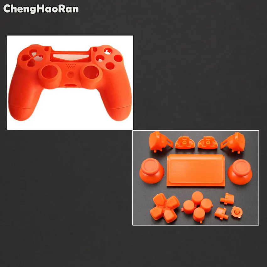 Orange ChengHaoRan для sony PS4 Pro 4,0 контроллер JDS-040 JDM-040 крышка Передняя Задняя жесткая верхняя оболочка чехол с кнопка ABXY набор - Цвет: Orange