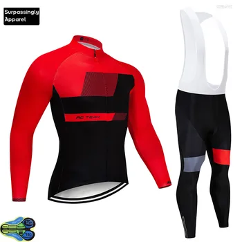 

2019 NEW Racing Cycling Team Jersey Bibs Pants Set Ropa Ciclismo Mens Long Sleeve Spring Autumn Pro Bike Jacket Maillot Wear