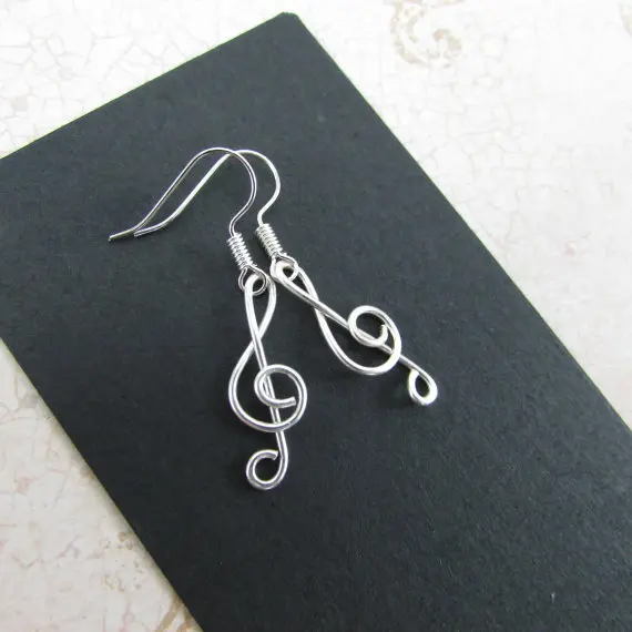 PINJEAS кольцо с тройным Clef роза ручная работа музыкальная Note G Wire Wrap для дружбы