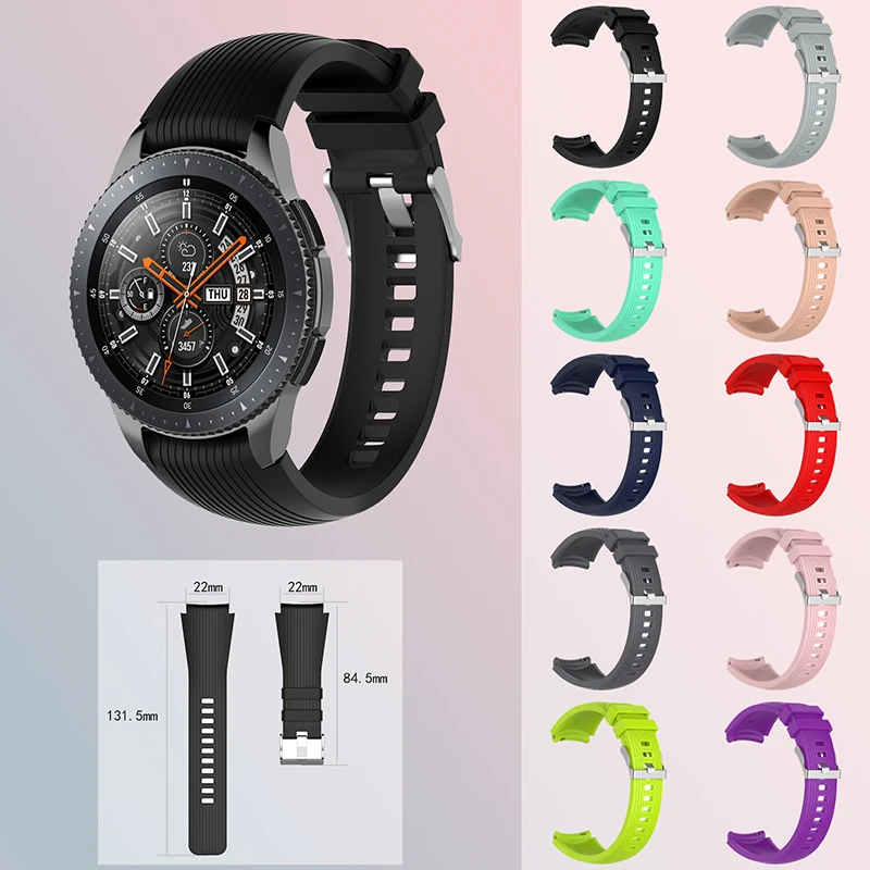 New Soft Silicone TPU Wrist Strap Watch Band For Samsung Galaxy Watch Sport Replacement Bracelet Watchband 46MM 10 Colors
